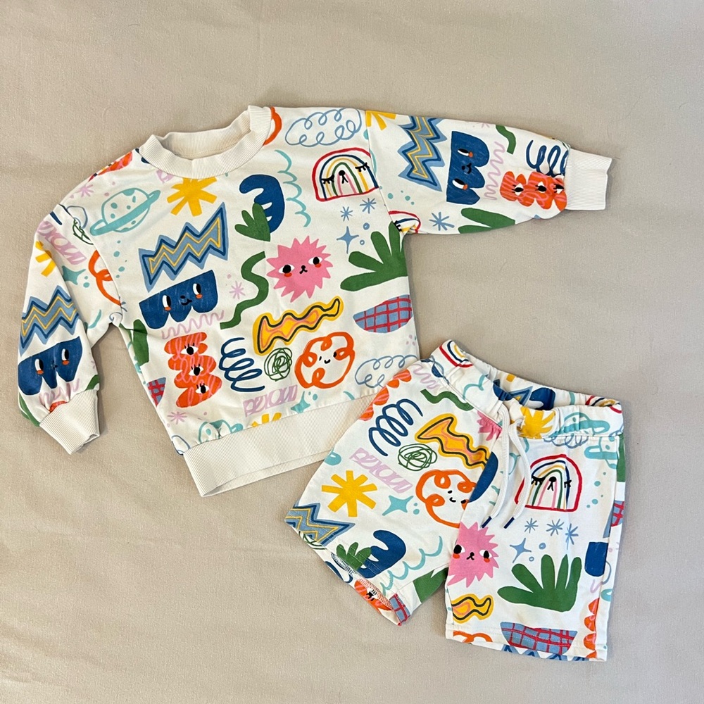 Liunic x H&M shorts set 3T